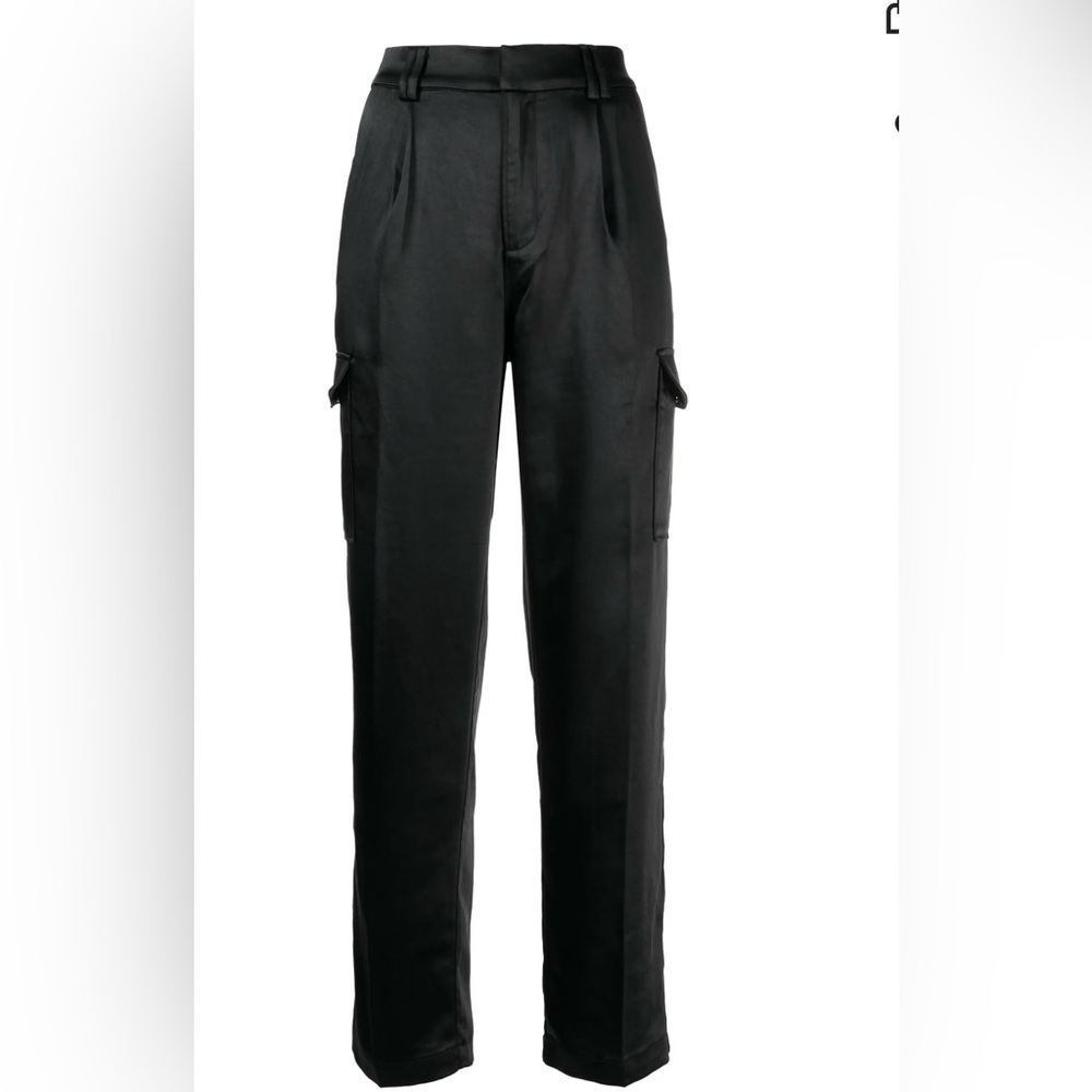 NWT PAIGE Malika Satin Cargo Trouser